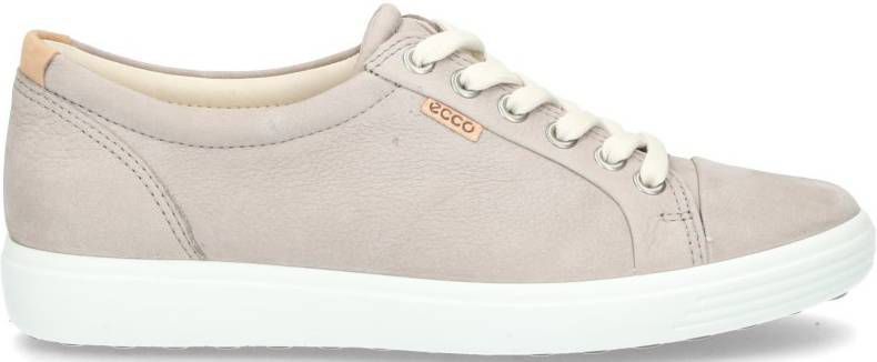 Ecco Soft 7 430003-02375 Warm Grey Taupe Sneaker Veterschoen -  Damesschoenen.nl