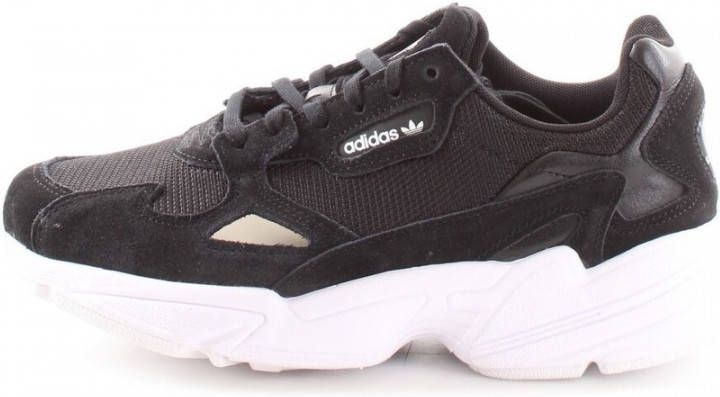 Adidas Originals Falcon Sneakers in zwart en wit Zwart - Damesschoenen.nl