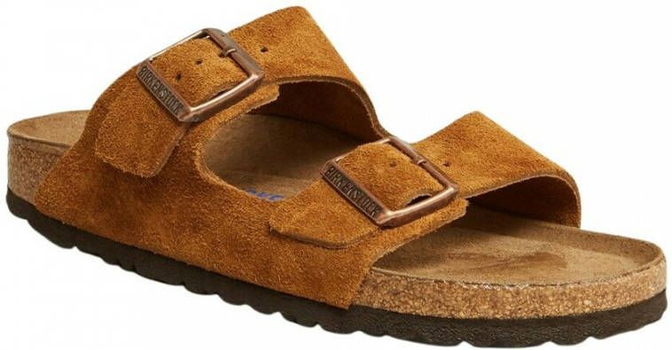 Birkenstock Arizona Soft Footbed Suede Leather Sandals , Bruin, Heren -  Damesschoenen.nl